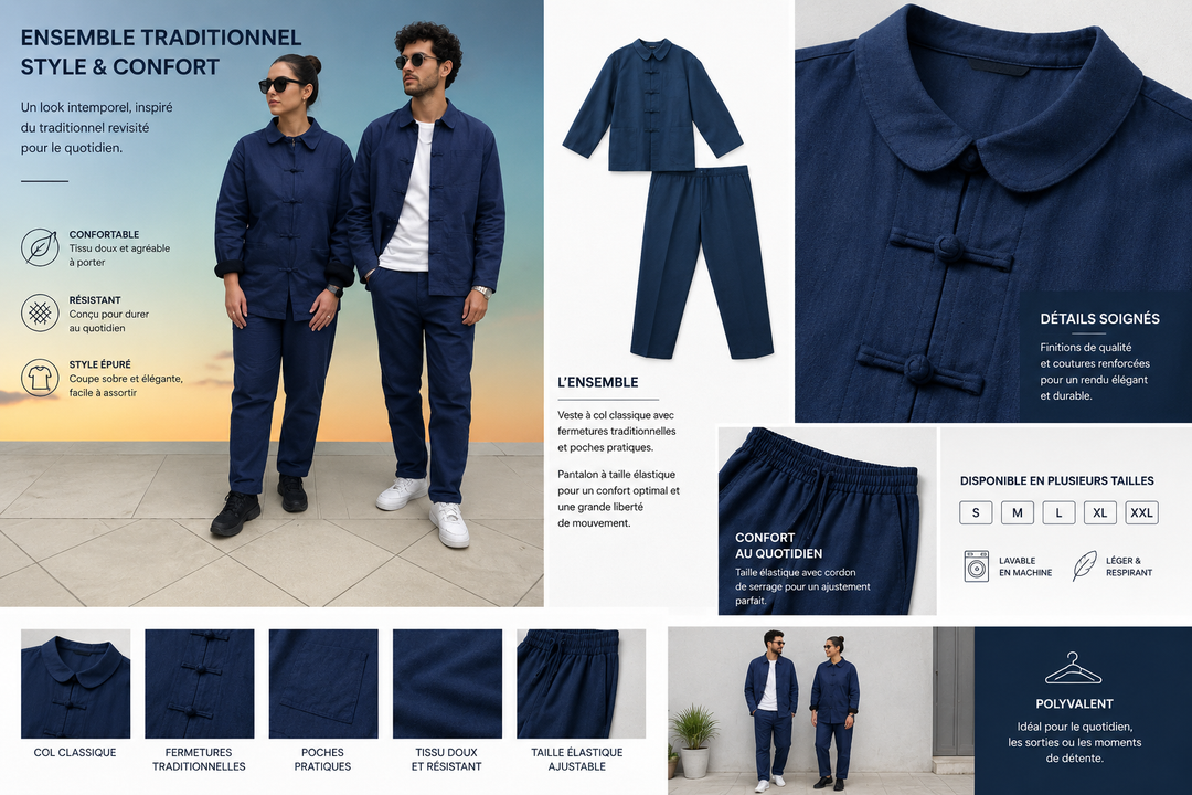 Ensemble Bleu de Chine BLV SHOP