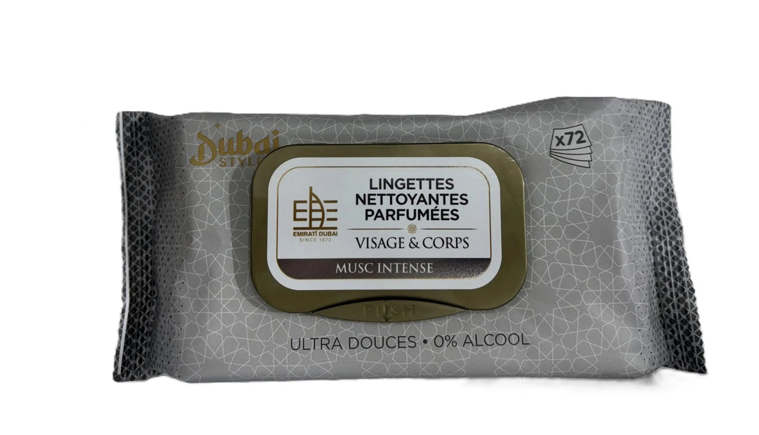 Dubai Style – Lingette Nettoyante Parfumée Visage et Corps Musc Intense